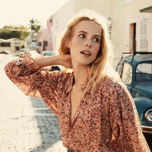 Rose Top MEDIUM in Pink Valley